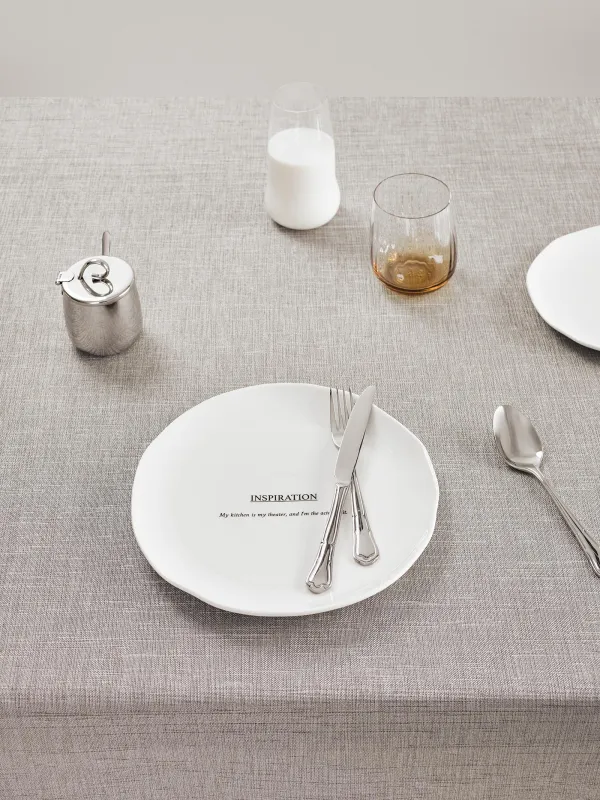 Дастархан, 170х250 см, шашақтары бар, полиэстер, сұр меланж, Beverin, image-2