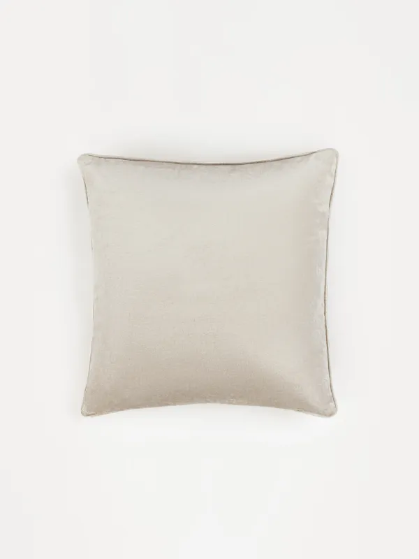 Подушка декоративная, 50х50 см, вельвет, бежевая, Ягуар, Panther, image-1