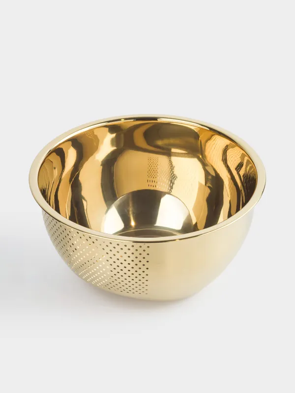 Миска-дуршлаг, 23 см, Classic gold, image-2