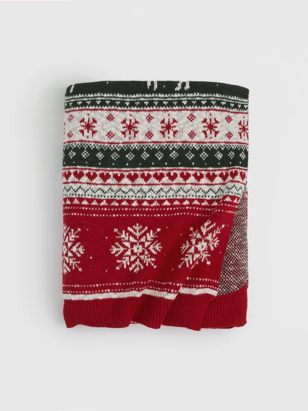 Жамылғы, 130х170 см, мақта, сүт қоңыр түстес, скандинавиялық өрнектер, Lapland print, image-0