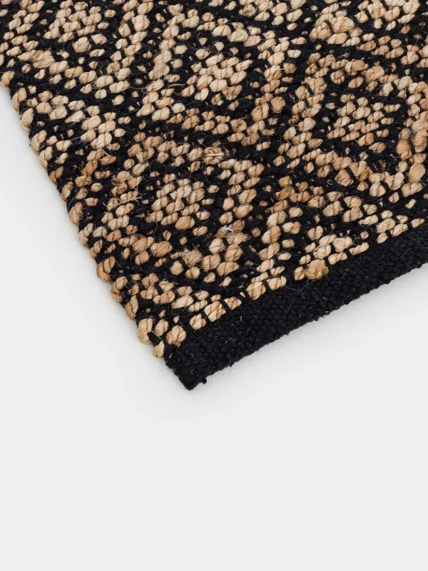 Кілем, 60х100 см, джут / мақта, құм / қара, Гауһар, Jute, image-5