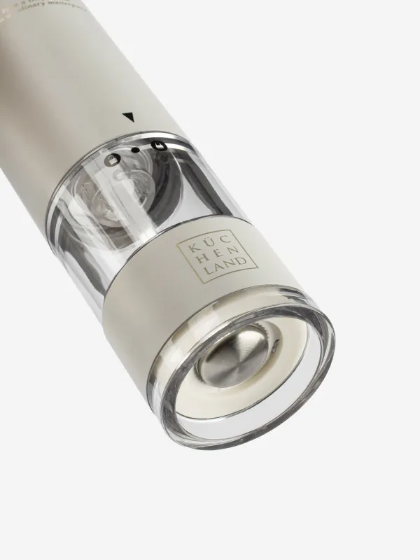 Дәмдеуіштерге арналған диірмен, 22 см, электрлік, металл/пластик, LED W, сүт түстес, Course, image-3