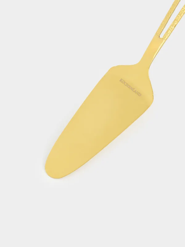 Торт қалақшасы, 28 см, болат, алтын, Viron gold, image-2