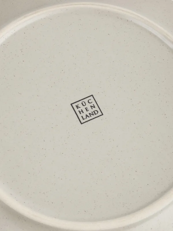 Тарелка закусочная, 22 см, керамика K, бежевая, Мятый эффект, Crumple creme, image-5