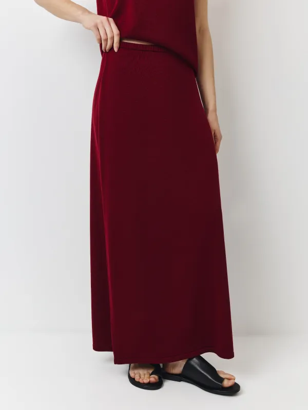 Әйелдер белдемшесі, миди, өлшемі XS, лиоцелл К, қою қызыл, Ingrid, image-2