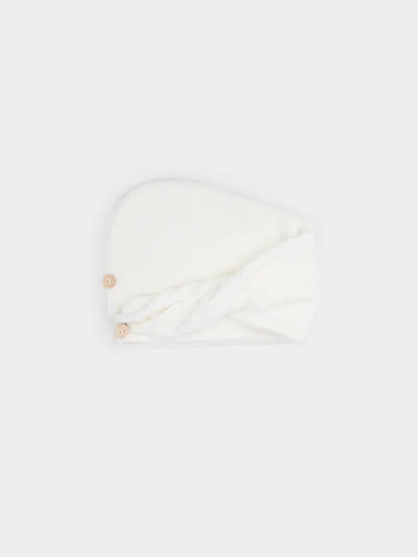 Шашқа арналған сәлде-орамал, 62х24 см, микроталшық, сүт түсті, Fiber spa, image-0