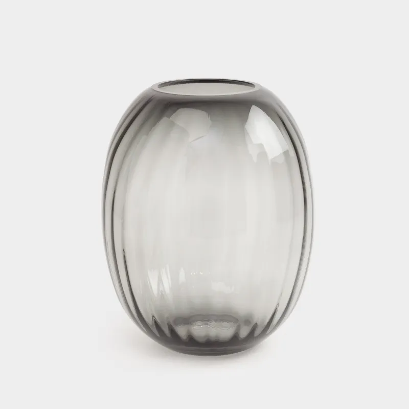 Ваза для цветов, 24 см, стекло, серый градиент, Ledge gradient