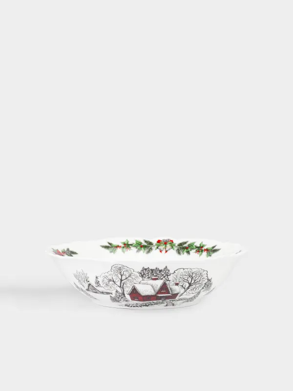 Салатник, 23х6 см, Дом в лесу, Forest house, image-0