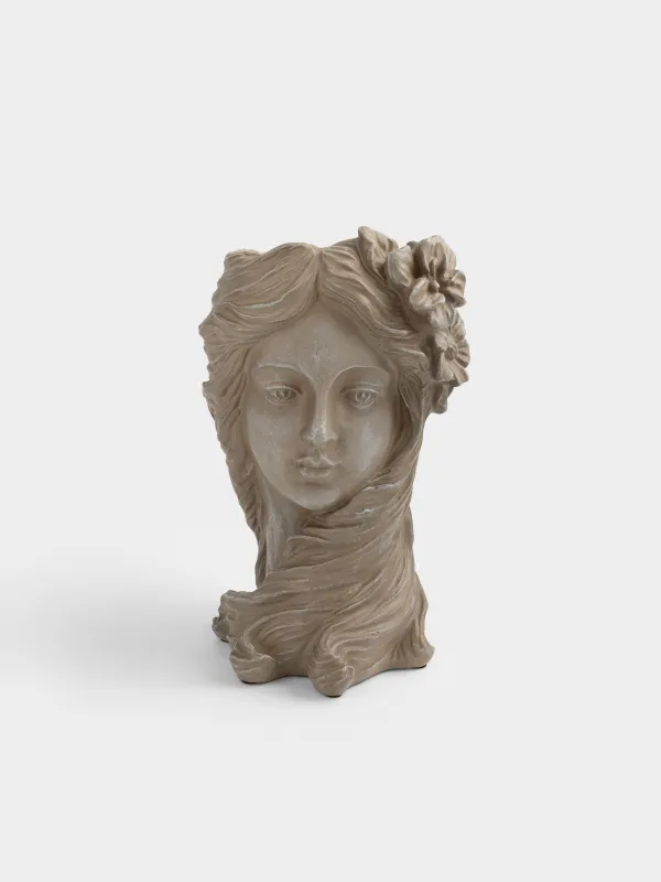 Ваза декоративная, 30 см, полирезин, молочно-бежевая, Девушка, Girls, image-0