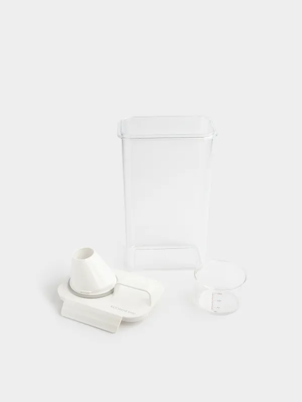 Контейнер для стирального порошка, 2,3 л, с мерником, пластик, белый, Compact, image-5