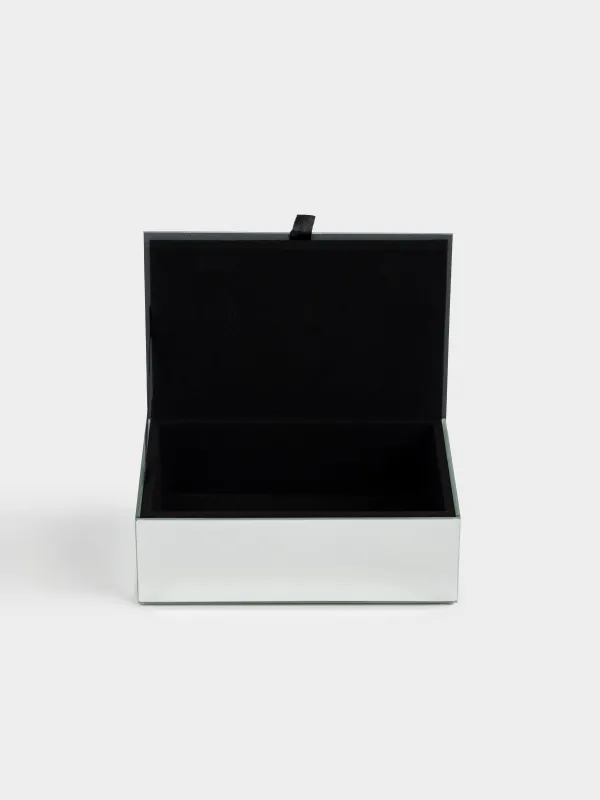 Зергерлік бұйымдарға арналған қобдиша, 15х10 см, шыны, айнасы бар, Merry christmas, Glossy, image-3