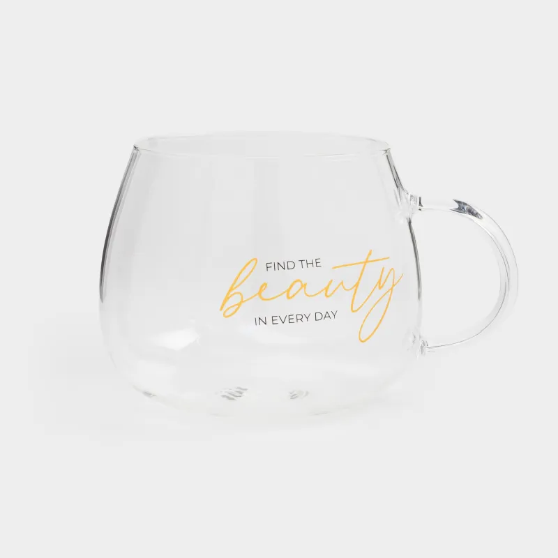Кружка, 380 мл, 2 шт, стекло Б, Find the beauty, Scroll, image-2