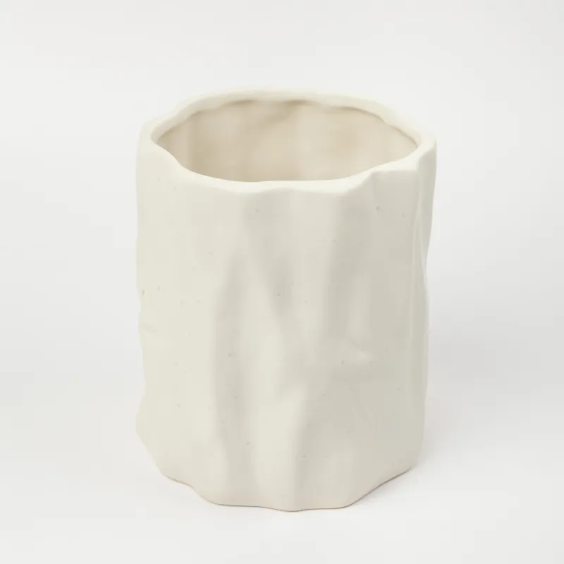 Ас үйге арналған стенд, 15 см, керамика, сүт түстес, дақтары бар, Crumple speckled, image-1