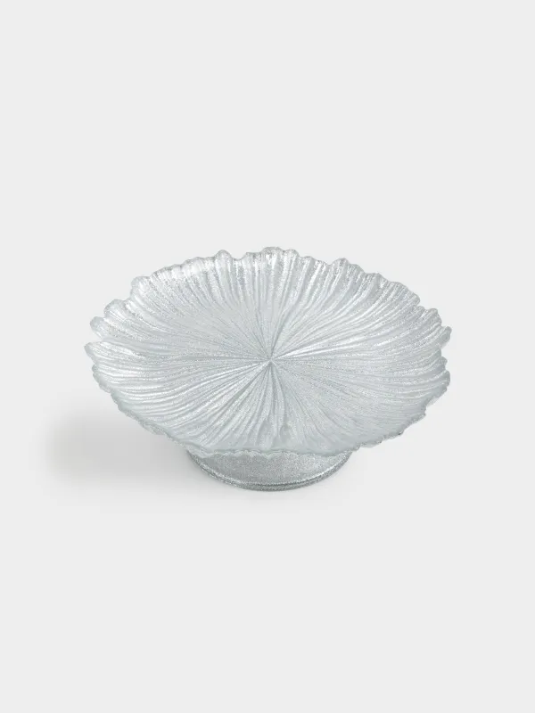 Аяқты ыдыс, 21х8 см, шыны Р, күміс түстес, Verge, image-3