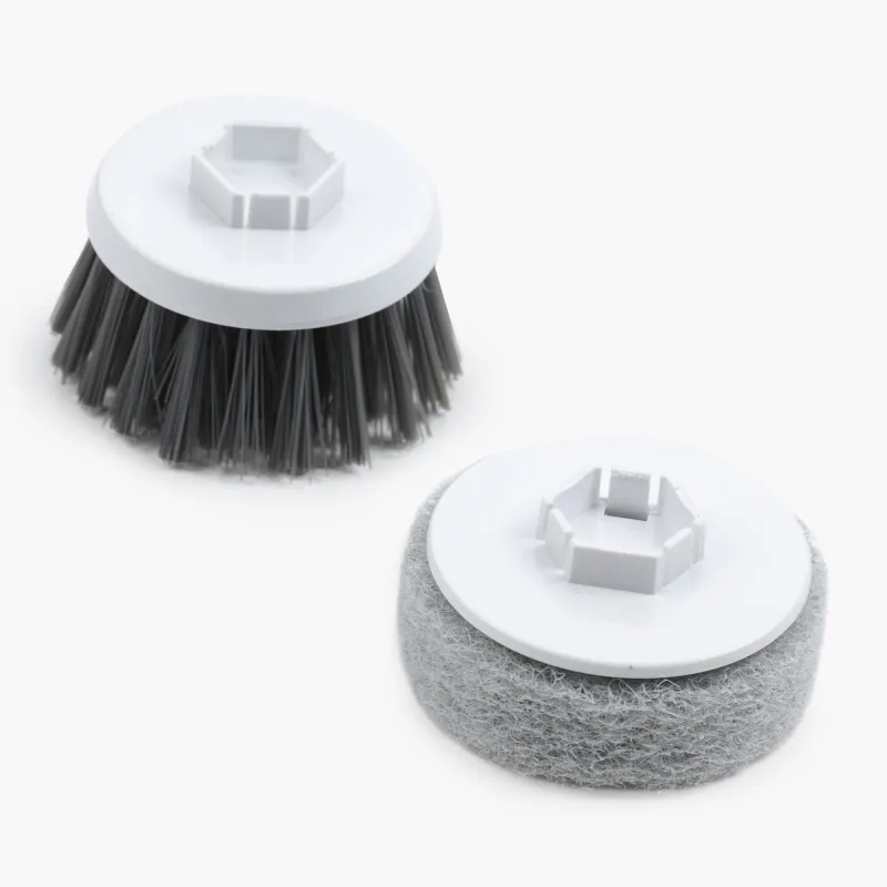 Тазалау щеткасы, 19 см, 2 саптама, электр, пластик, сұр және ақ, таза, image-3