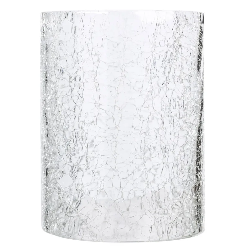 Шам ұстағыш, 26 см, бір шам үшін, аяғы, шыны / металл, күміс, Кракель, Fantastic Ice, image-1