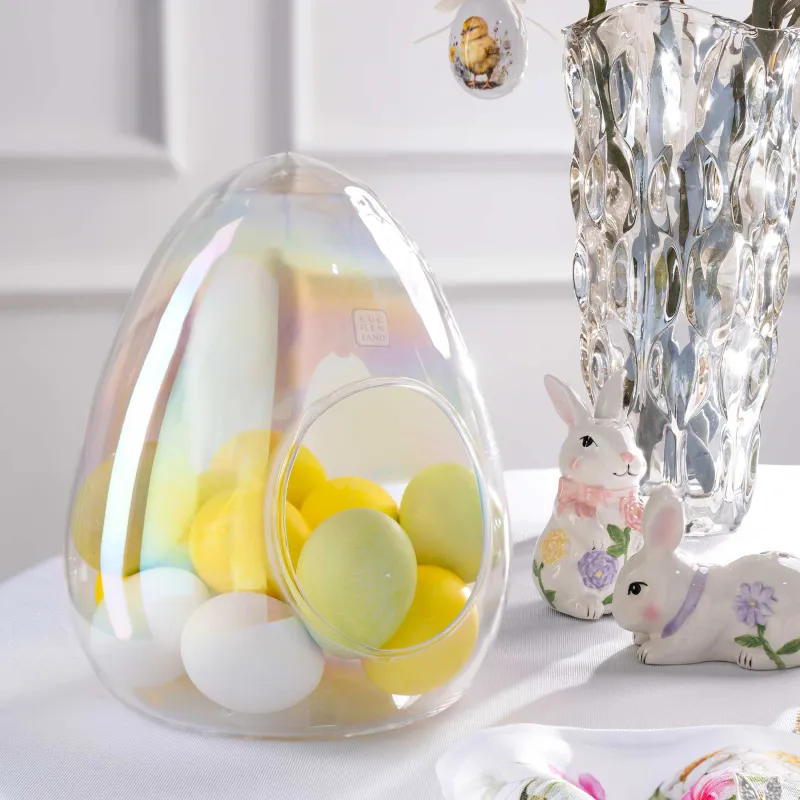 Кәмпит ыдысы, 17х23 см, шыны, інжу-маржан, Жұмыртқа, Clear polar, image-7