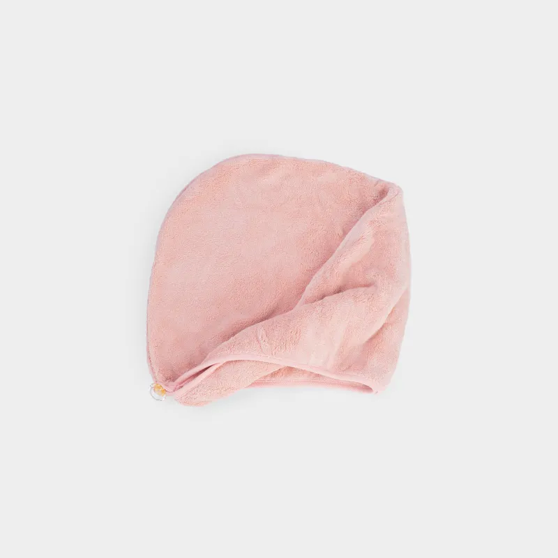 Полотенце-тюрбан для волос, 58х26 см, полиэстер, пудровое, Bamboo spa