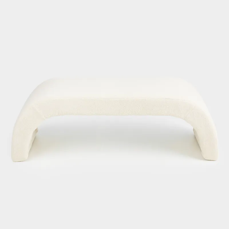 Орындықша, 128х41 см, бүртік мата, сүт түстес, Арка, Boucle, image-0