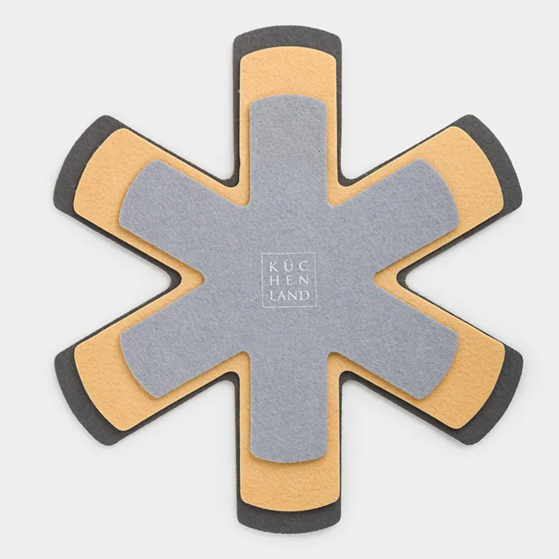 Табаларға арналған протекторлар жиынтығы, 3 дана 38/34/27 см, фетр, сұр/сарғыш, Assist