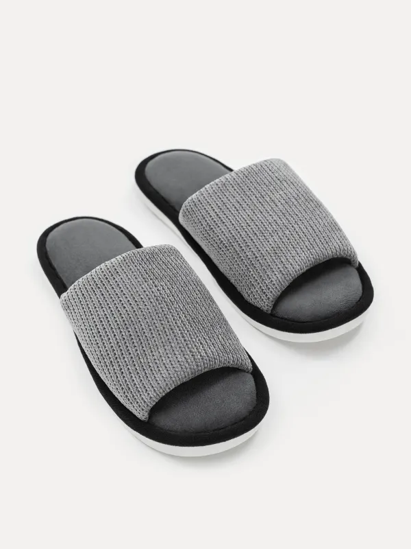 Ерлер тәпішкесі, үйге арналған, өлш. 40-41, шенилл/ши барқыт, қою сұр, Chenille, image-2