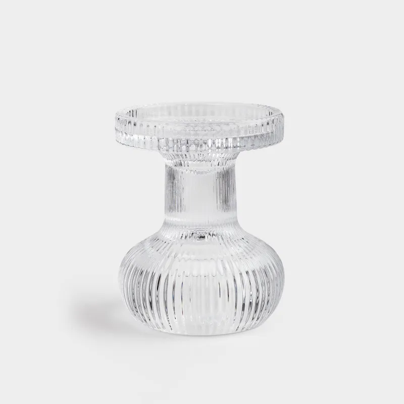 Подсвечник, 11 см, для одной свечи, на ножке, стекло, Ribedic