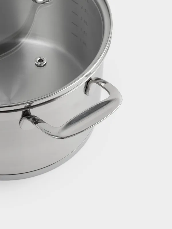 Кәстрөл, 20 см, 3,5 л, қақпағы бар, Silver Stone, image-6