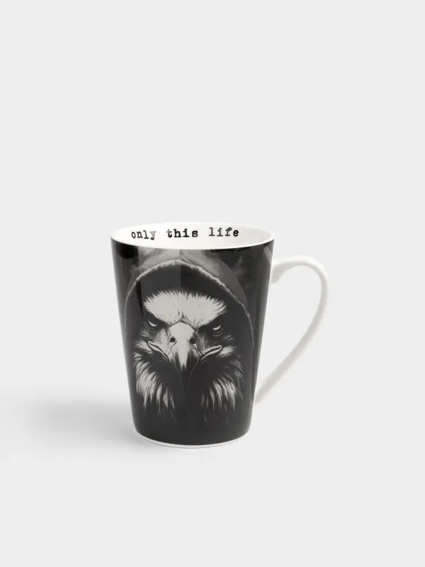 Саптыаяқ, 420 мл, фарфор N, ақ, Қыран, Brutal style, image-0