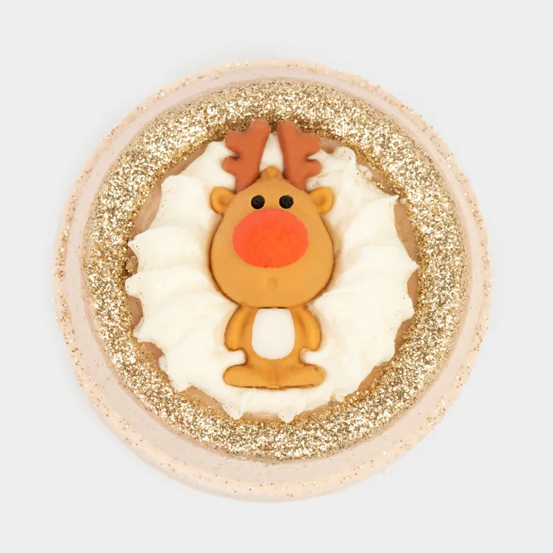 Ваннаға арналған бомба, 130 гр, ойыншығы бар, сарғылт-қоңыр, Сүтті шоколад, Бұғы, Winter deer