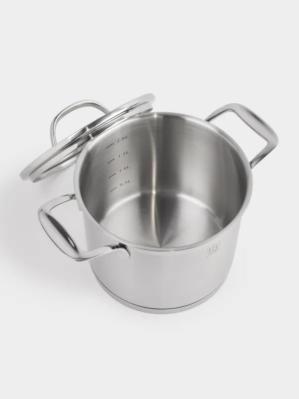 Кәстрөл, 16 см, 2,4 л, қақпағы бар, Silver Stone, image-5