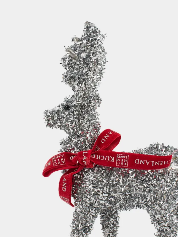 Мүсінше, 32 см, металл, күміс, Бұғы, Deer sparks, image-5