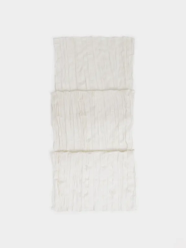 Дорожка настольная, 40х160 см, Мятый эффект, Wavy white, image-0