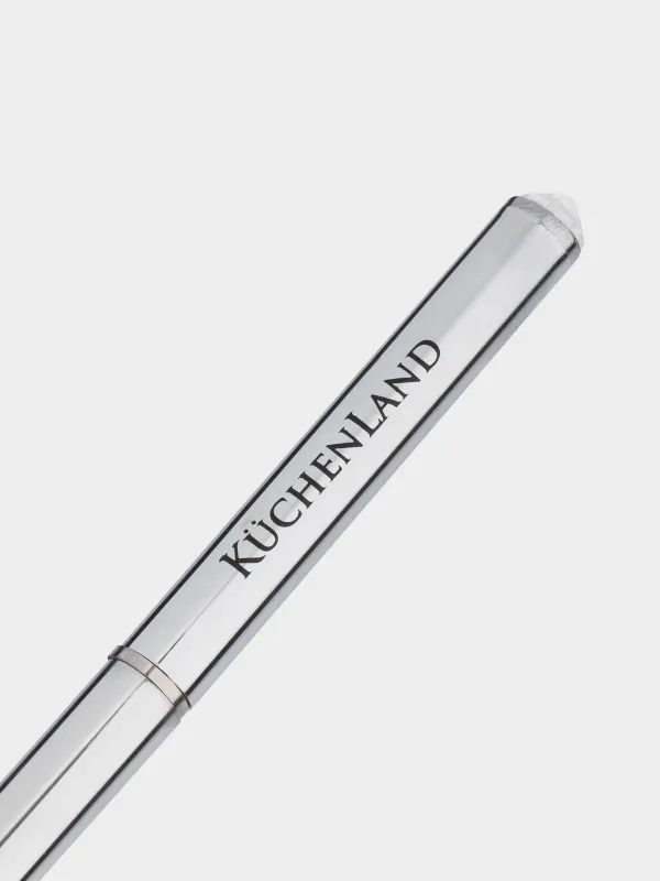 Шарикті қалам,  13 см, кристалды, металл, күміс, Draw, image-3