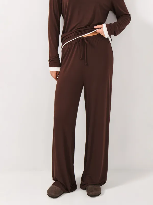 Брюки домашние, коричневые, Braith, image-1