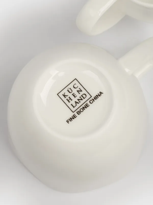 Кружка, 350 мл, 2 шт, фарфор F, белая, Изгибы, Galeon, image-3