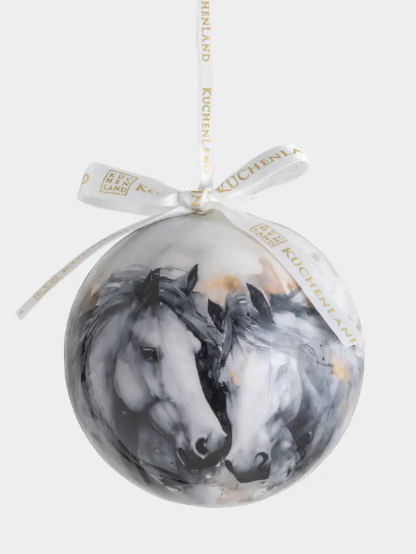 Шырша ойыншығы, 10 см, пенопласт, Шар, Жылқылар, Ball print, image-0