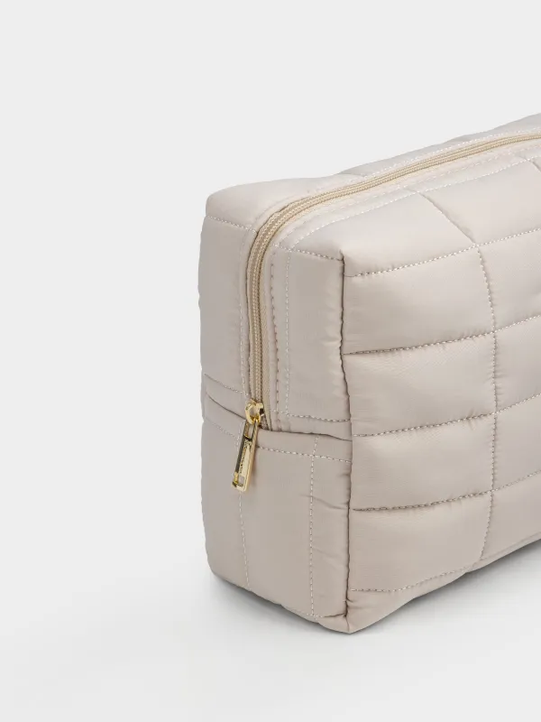 Косметикалық сөмке, 18х26 см, сырылған, полиэстер, сарғылт-қоңыр, One stitch, image-3