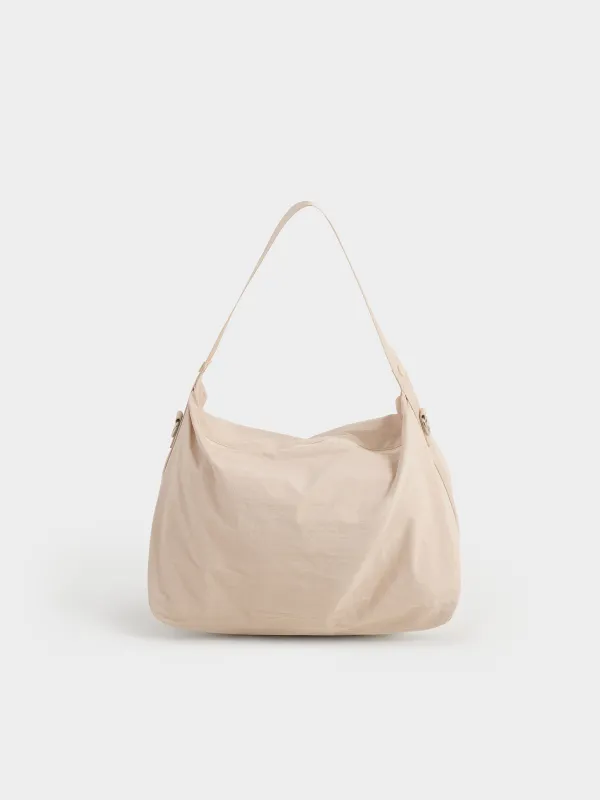 Спорттық сөмке, 40х38 см, сабы мен иық бауы бар, нейлон, сарғылт-қоңыр, Force sport, image-0