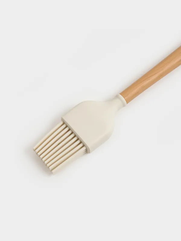 Кисть кулинарная, 21 см, силикон/пластик, бежевая, Letia, image-2