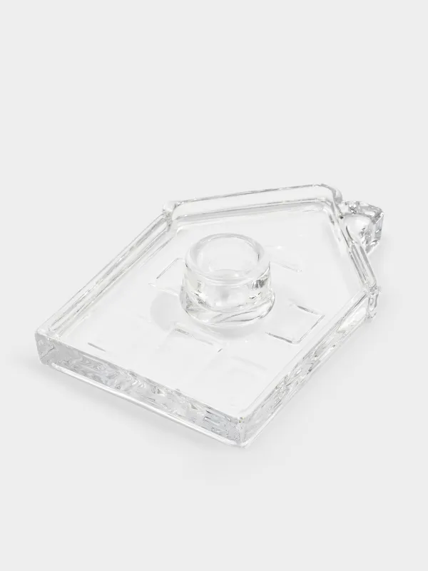 Шам ұстағыш, 14 см, жіңішке шамға арналған, шыны, House shape, image-0