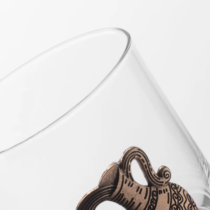 Виски стақаны, 10 см, 340 мл, шыны/металл, алтын, Суқұйғыш, Zodiac, image-4