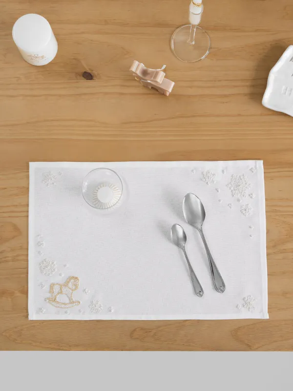 Аспаптарға арналған майлық, 30х45 см, полиэстер, тікбұрышты, сүт түстес, Жылқы, Snow horse, image-2