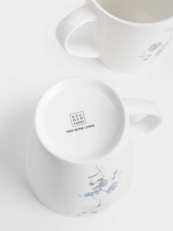 Саптыаяқ, 420 мл, 4 дана, фарфор N, ақ, Дала гүлдері, Cowslip, image-4