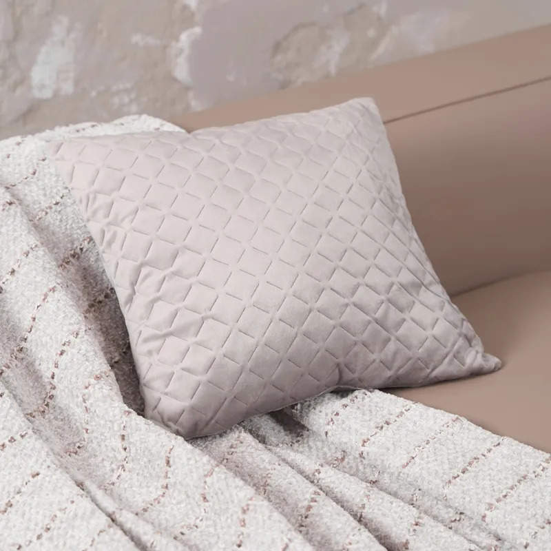 Жастық сәндік, 45х45, көрпе, барқыт, сирень, Ромбтар, Sewing