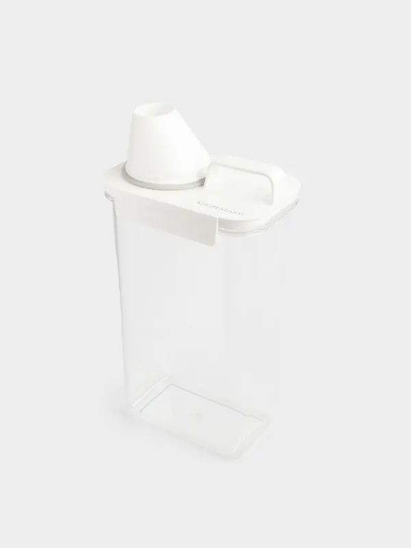 Контейнер для стирального порошка, 2,3 л, с мерником, пластик, белый, Compact, image-4