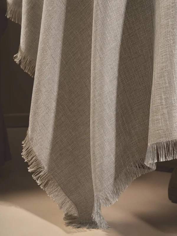 Дастархан, 170х250 см, шашақтары бар, полиэстер, сұр меланж, Beverin, image-11