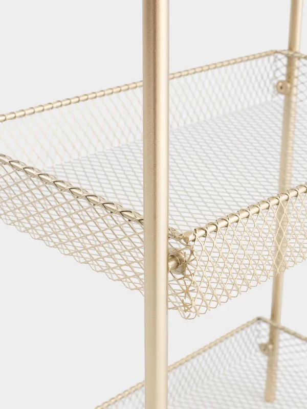 Сөре, 3 қабатты, 42х27х82 см, металл, алтын, Compact gold, image-6