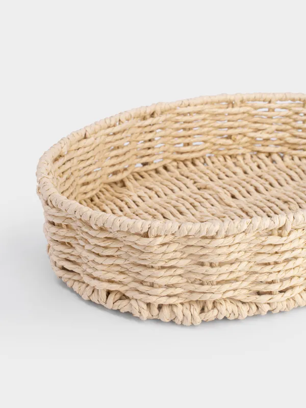 Корзина для хранения, 41х20 см, плетеная, целлюлоза, Груша, Braided, image-4