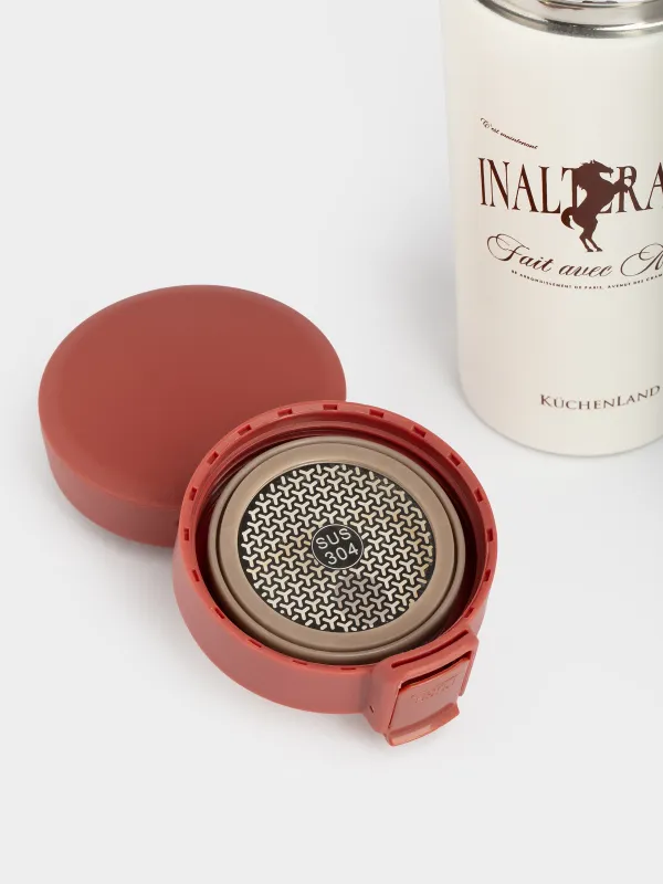 Термокружка, 380 мл, сталь/пластик, бежевая, матовая, Inalterable, Voyage, image-2