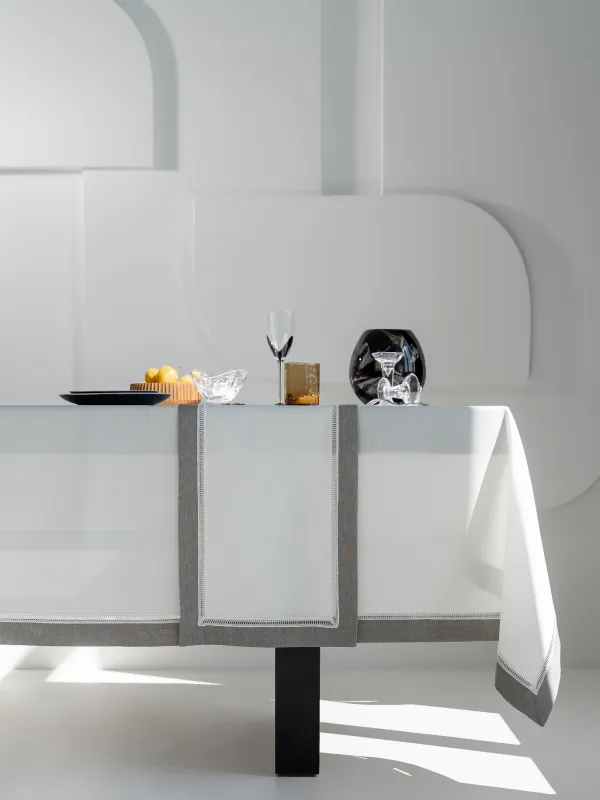 Үстел төсеніші, 40х160 см, полиэстер, ақ-сұр, Milky way, image-7